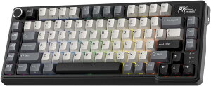 RK ROYAL KLUDGE L75 ���J�j�J���L�[�{�[�h�A�K�X�P�b�g�A�Z���u���A�{�^��/�}�N���L�[�A�^�b�`�\�l�[���v���[�g�A�g���C���[�hBT/2.4G/USB-C 75% TKL���C�����X�L�[�{�[�h�A�z�b�g�X���b�v�Ή��A8