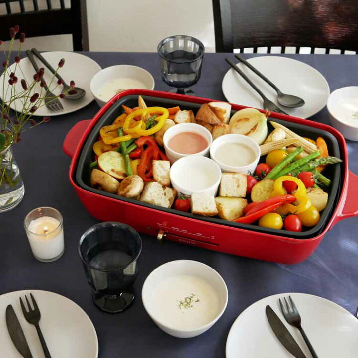 楽天市場】ブルーノ BRUNO ホットプレート グランデサイズ レッド  