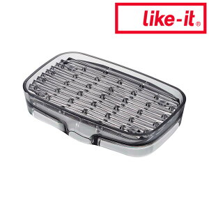 【ポイント2倍】 like-it シンクキャディ(グレー) like it シンクキャディ ソープディッシュ ソープトレー 石けん台 石けん置き 洗面所 キッチン バスルーム 水切り 水切りトレー コップ置き