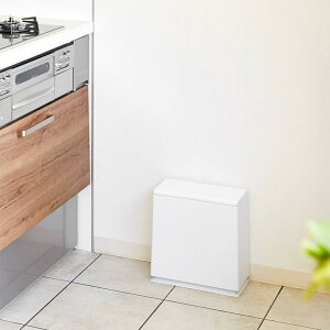 【ポイント10倍】【TUBELOR】 キッチンフラップ サンドホワイト ideaco 【送料無料】ゴミ箱 台所 コンパクト ふた付き トラッシュボックス スリム洗面所 おしゃれ インテリア 新生活