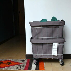 ブリッド BRID スタッキングバスケット2段キャスター/ウォッシャブルカバー メルクロス株式会社 003372WH 重ねる 重なる かご 積み重ね ワイヤーバスケット 収納ワゴン インナーバック ローラー カート 2WAY おしゃれ 中身が見えない スッキリ 清潔 手洗い 整理 移動 野菜 食