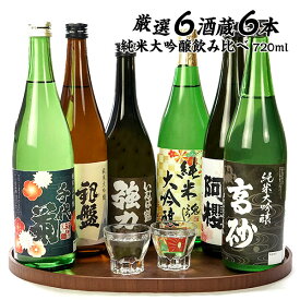 厳選6酒蔵の純米大吟醸酒 飲み比べ720ml 6本組セット 【 送料無料 】［常温］【3～4営業日以内に出荷】 【沖縄・離島配送不可】