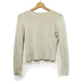 【中古】エルメス HERMES シルクセーター ニット S 薄手ベージュ系【質屋鑑定品】