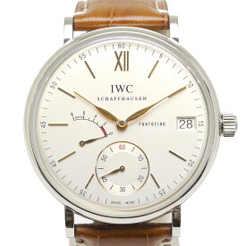 【中古】IWC ポートフィノ 8デイズ パワーリザーブ IW510103 手巻き メンズ シルバー文字盤 【質屋鑑定品】