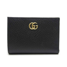 【中古】グッチ GUCCI ダブルG バイカラー スモールウォレット 790063 ブラック レザー【質屋鑑定品】