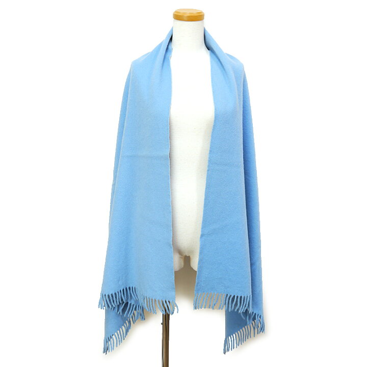 楽天市場】【中古】エルメス HERMES カシミアストール ブルー系 大判  