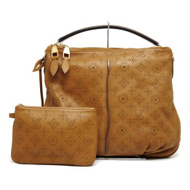 【中古】ルイヴィトン Louis Vuitton LV セレネPM M94212 マヒナ ショルダーバッグ 2WAY キャラメル ブラウン ストラップ・ポーチ・保存袋他【質屋鑑定品】