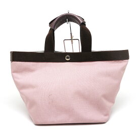 【中古】エルベシャプリエ Herve Chapelier 舟型トート キャンバス レッド×ブラウン【質屋鑑定品】