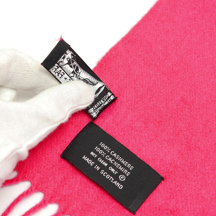 楽天市場】【中古】エルメス HERMES カシミヤストール ピンク マフラー  