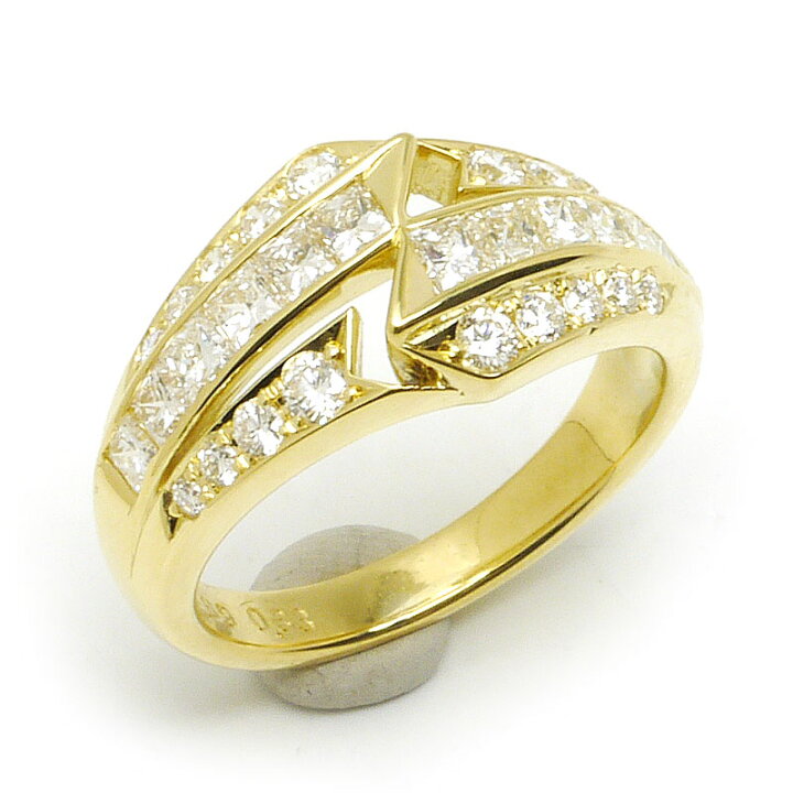 楽天市場】【中古】ダイヤモンドリング #10 約10号弱 K18YG・ダイヤ  