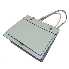 【中古】フルラ FURLA ショルダーバッグ 2WAY フラップ 水色 ブルー系 【質屋鑑定品】