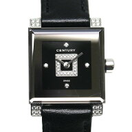 【中古】センチュリー CENTURY タイムジェム ダイヤモンド レディース クォーツ腕時計【質屋鑑定品】