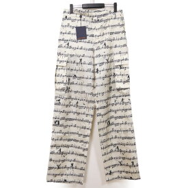 未使用｜【中古】ルイヴィトン Louis Vuitton シルクパンツ RM231M SV8 HOP09W サイズ38 音符 楽譜 総柄 【質屋鑑定品】