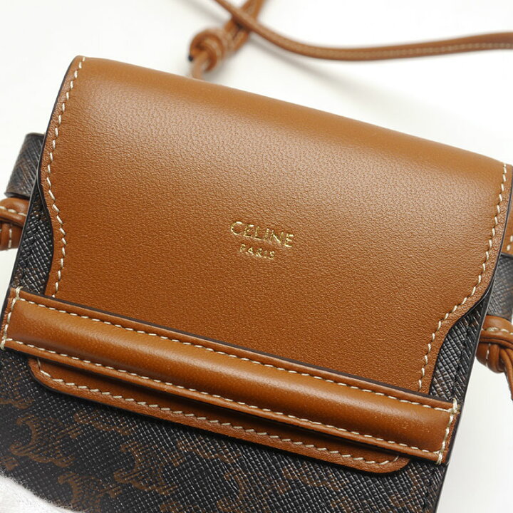 楽天市場】【中古】セリーヌ CELINE フラップ付きモバイルポーチ 