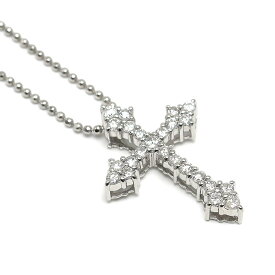 【中古】ダイヤモンドネックレス PT850・PT900・ダイヤ0.50ct クロス 十字架【質屋鑑定品】
