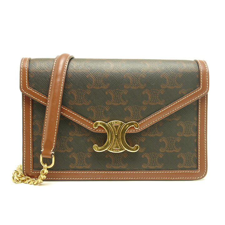 楽天市場】【中古】セリーヌ CELINE チェーンウォレット マーゴ 