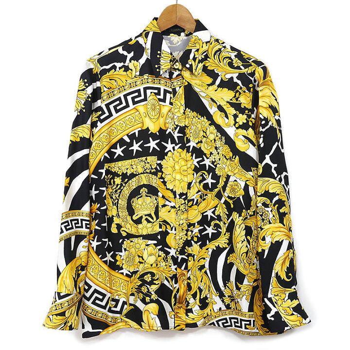 楽天市場】【中古】ヴェルサーチェ VERSACE シルクシャツ バロック柄 