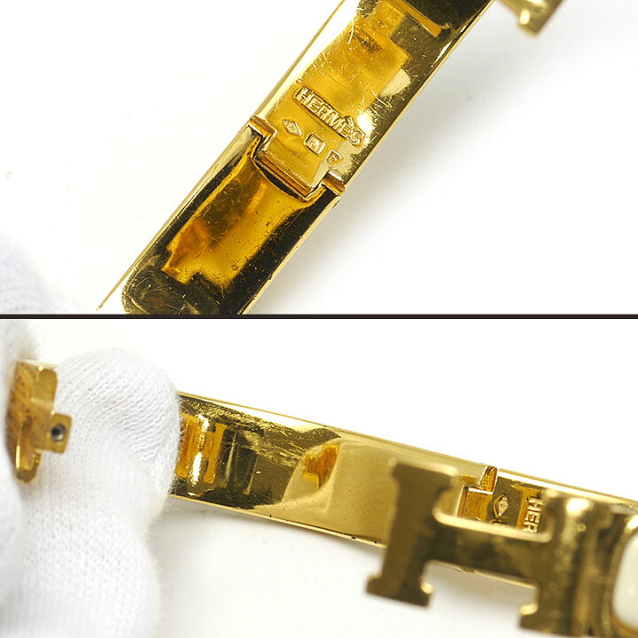 楽天市場】【中古】エルメス HERMES クリック・クラック バングル オフ