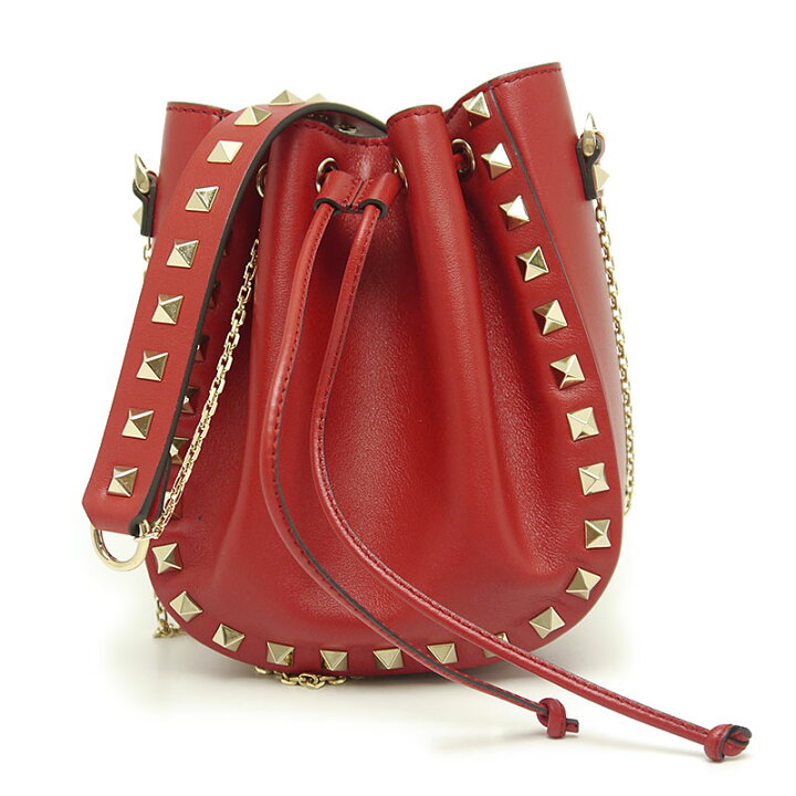 楽天市場】【中古】バレンチノ VALENTINO チェーンショルダーバッグ 赤 