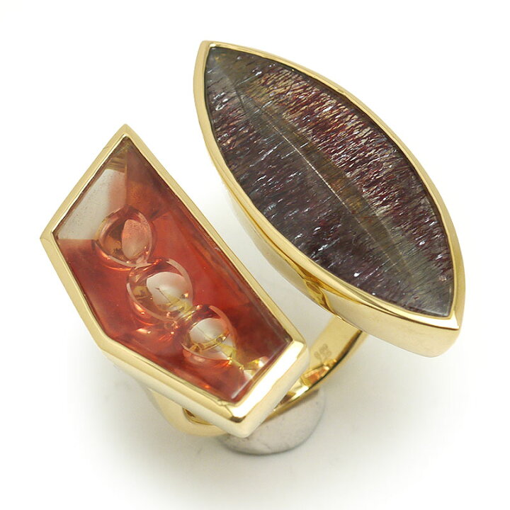 楽天市場】【中古】天然石フォークリング 約13.5号 K18YG  