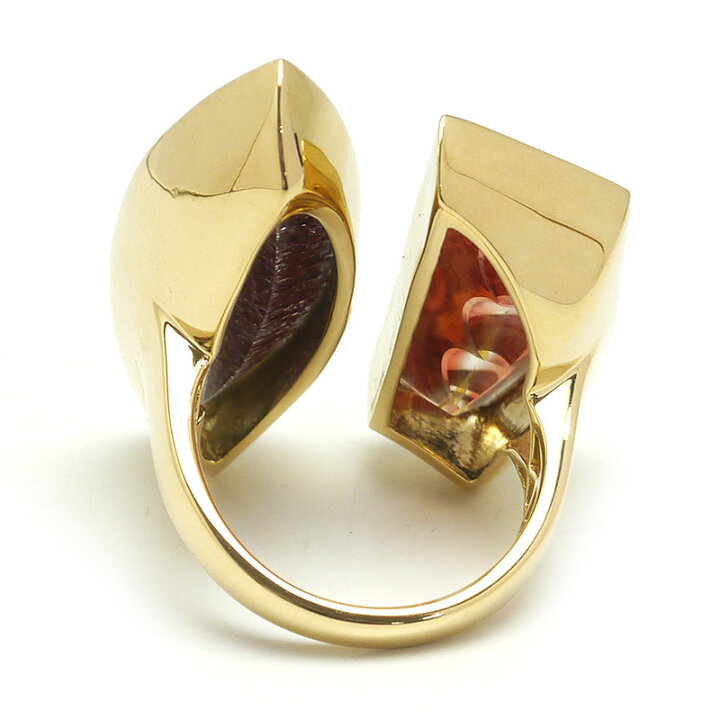 楽天市場】【中古】天然石フォークリング 約13.5号 K18YG  