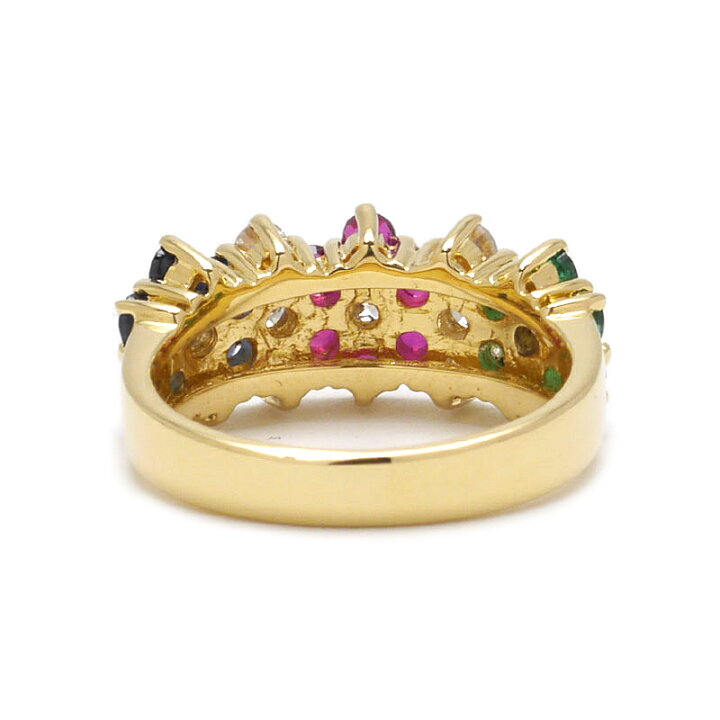 楽天市場】【中古】エメラルドルビーサファイアリング #13 約13号 