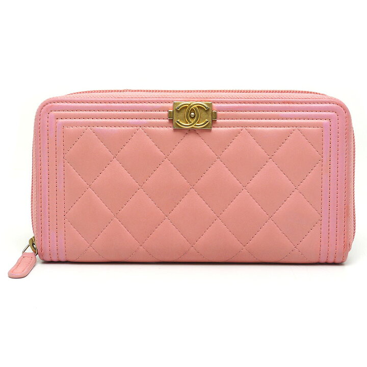 楽天市場】【中古】シャネル CHANEL ラウンドジップ長財布 ボーイ  