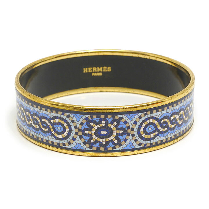 楽天市場】【中古】エルメス HERMES エマイユGM バングル ブルー系 