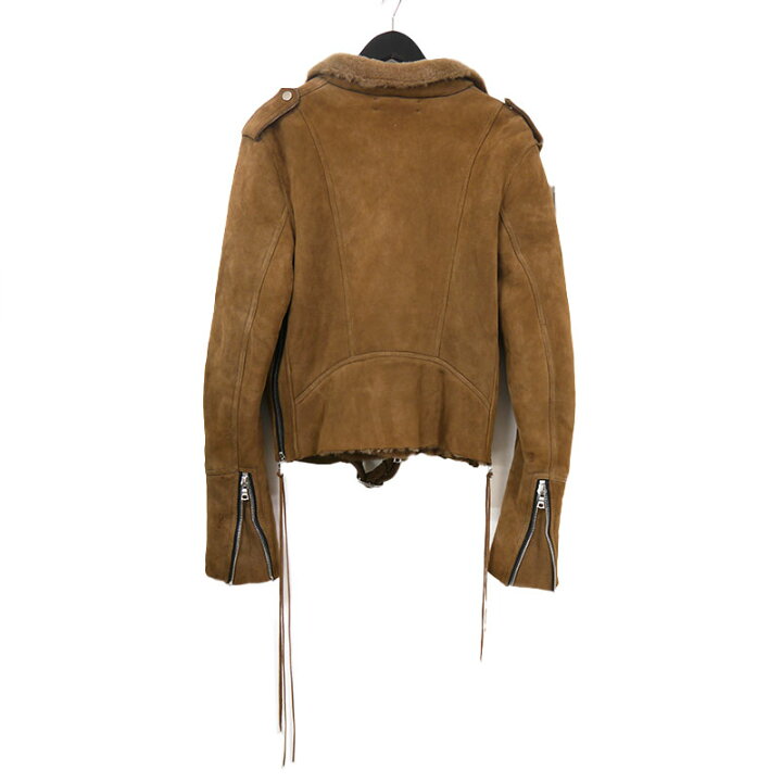 楽天市場】【中古】アミリ AMIRI ムートンレザー ライダースジャケット 