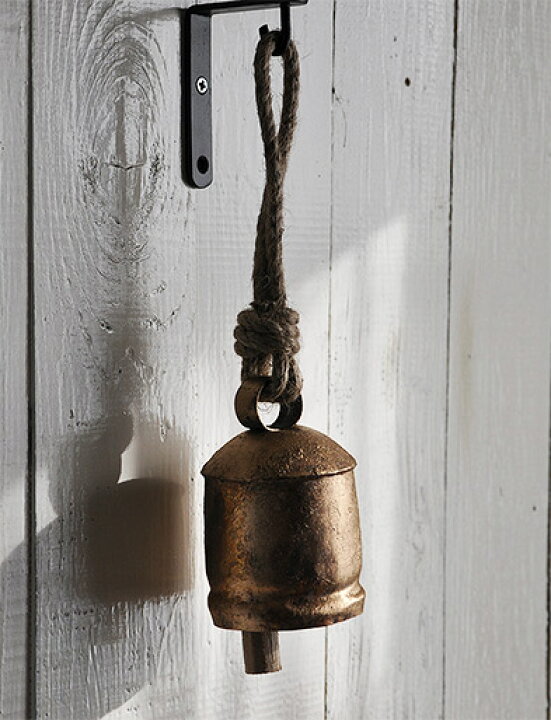 アンティーク ドアベル 真鍮 カウベルL/玄関ドア チャイム : くらしたのしもう屋