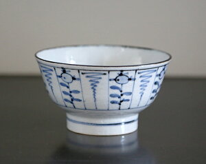 【砥部焼】染付古砥部文 どんぶり なずな文 小【陶彩窯】