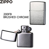 ZIPPO ジッポー ライター #200FB ブラッシュクローム‐ジッポ オイルライター ブラッシュサテーナ スタン…