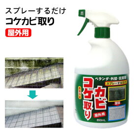 スプレー式 屋外用 コケカビ取り 850mL 1本 トーヤク‐水洗い不要 外壁 ベランダ 玄関 お墓 墓石 駐車場 コケ対策 カビ対策 コケカビ除去 苔黴 こけかび コケ取り カビ取り 苔取り 黴取り こけ取り かび取り 苔 黴 かび こけ