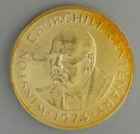 タークス・カイコス諸島　チャーチル100クラウン金貨　1974年　極美品