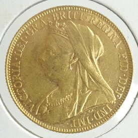 オーストラリア　ソブリン金貨　ヴィクトリア女王　ベールオールドヘッド　1901年
