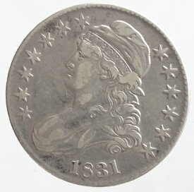 アメリカ CAPPED BUST 50セント銀貨 1835年