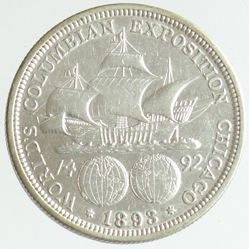 ランキング総合1位アメリカ コロンビア博覧会記念 50セント銀貨 1893年