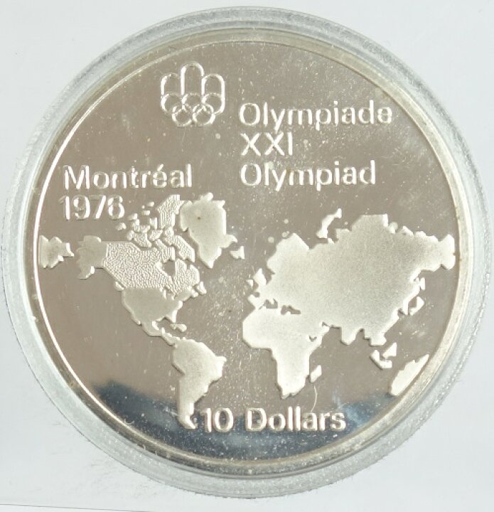 楽天市場】カナダモントリオール五輪1976☆世界地図☆10ドル銀貨 1973 