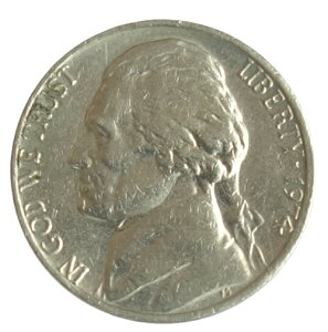 AJ@Jefferson Nickel@5Zg݁@1974N