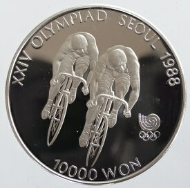 韓国ソウル五輪1988　サイクリスト　10000ウォン プルーフ銀貨　1988年