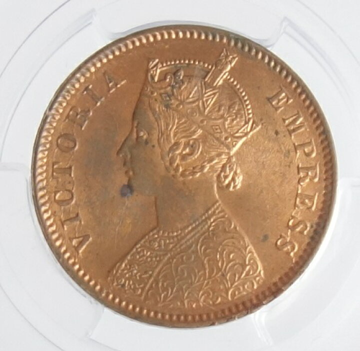 楽天市場】英領インドビクトリア女王 1/4ANNA銅貨 1880年-C PCGS鑑定 
