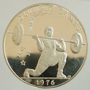 サモア オリンピック ウエイトリフティング　1タラプルーフ銀貨 1976年