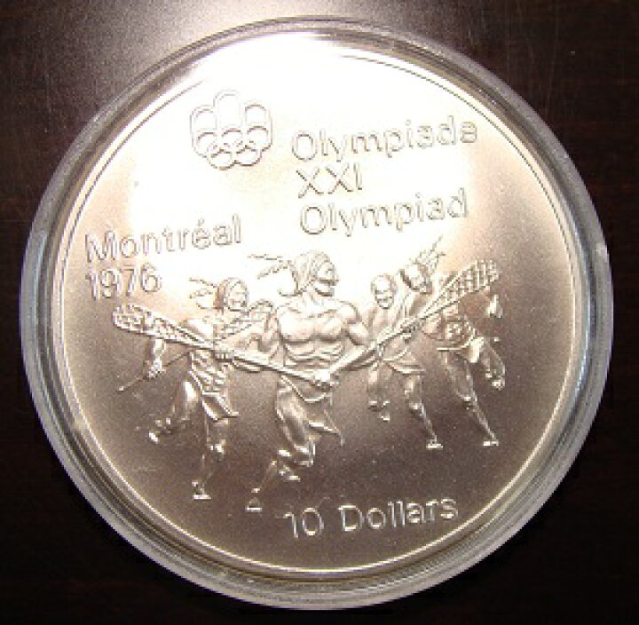 楽天市場】カナダモントリオール五輪1976☆ラクロス☆10ドル銀貨 1974 