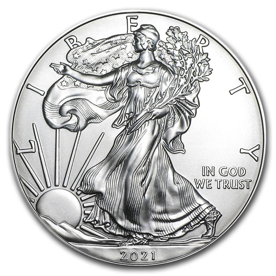 2021アメリカ　イーグル1ドル銀貨　イーグル　1オンス銀貨　シルバー純銀31.1g　シルバーコイン　2021年　未使用　 | 紅林コイン
