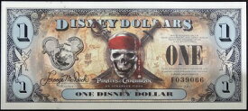 ディズニーダラー　パイレーツ・オブ・ カリビアン　1ドル紙幣2011年　未使用