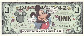 ディズニーダラーミッキーマウスミレニアム記念1ドル紙幣2000年未使用