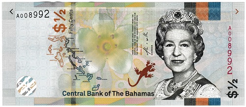 バハマ　エリザベス女王　1/2ドル紙幣　2019年　未使用 | 紅林コイン