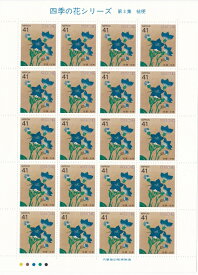 【切手シート】四季の花シリーズ　第3集　桔梗（尾形光琳）41円20面シート　平成5年（1993）