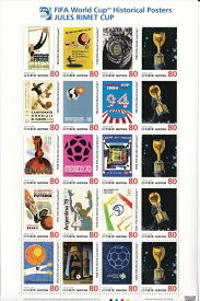 【切手シート】FIFAワールドカップ　Historical Posters　JULES RIMET CUP 80円20面シート　平成22年（2010）