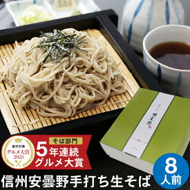 お中元 御中元 夏 ギフト プレゼント ｜ 信州安曇野手打生そば（8人前）つゆ わさび 七味｜楽天グルメ大賞｜ 蕎麦 そば 生そば 信州そば 長野県 高級 お祝い 内祝 誕生日 お返し